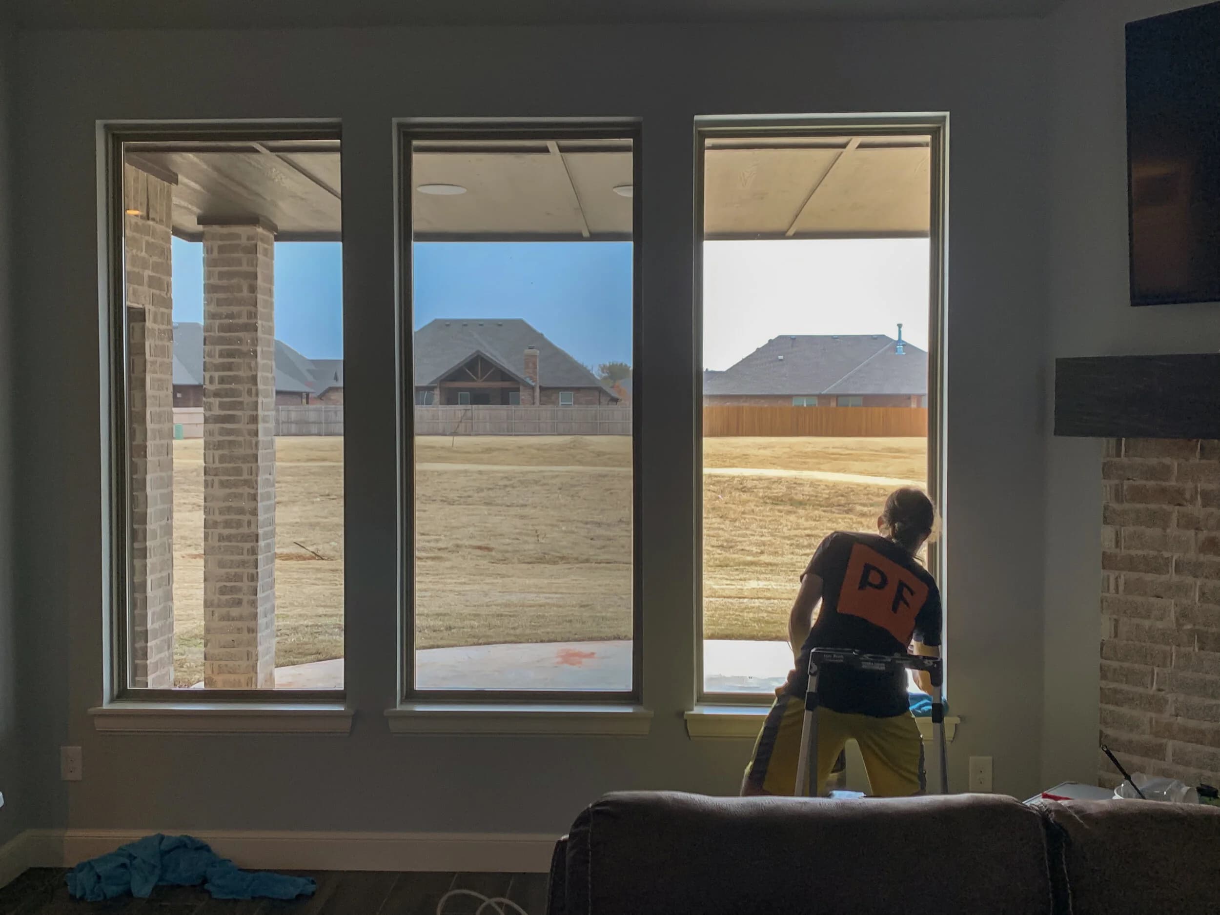 Modern home with window tinting